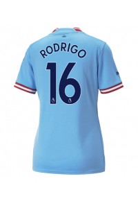 Fotbalové Dres Manchester City Rodri Hernandez #16 Dámské Domácí Oblečení 2022-23 Krátký Rukáv